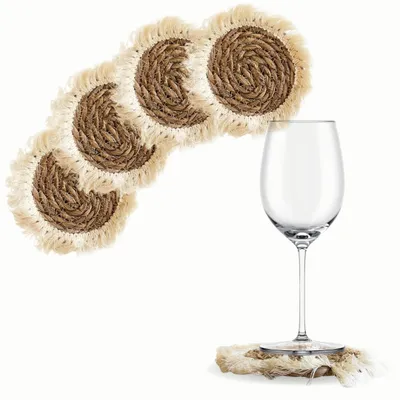 Produktbild von Runde Rattan-Untersetzer - Set von 4, 32 cm
