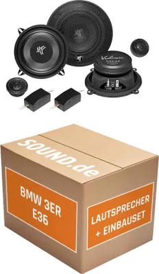 Produktbild von Lautsprecher Boxen Einbaupaket vorne Hifonics VX5.2E passend für BMW 3er E36 + Compact | 2x Tief-Mitteltöner 2x Hochtöner 2x Frequenzweiche