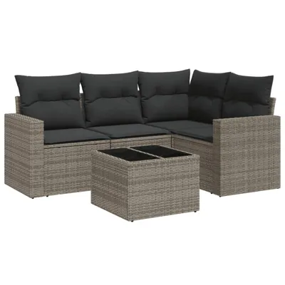 Obrázok produktu pre VidaXL 3251257, Tmavo šedá, Ratan, Temperované sklo, 110 kg, dospelí a deti, 550 mm, 550 mm