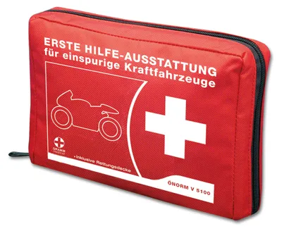 Produktbild von Gramm Medical Motorrad-Verbandtasche mit ÖNORM V5100, rot