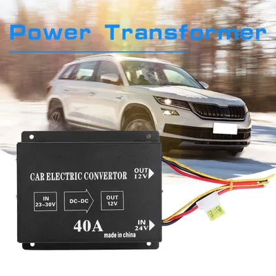 Produktbild von DC-24V auf 12V Spannungswandler - 40A 480W stromreduzierender Transformator, wasserdicht für Auto und LKW