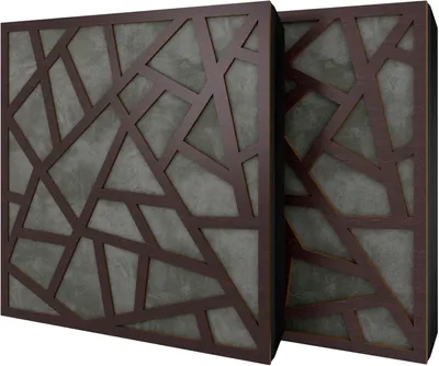 Obrázek produktu pro Sada 6 akustických panelů SKYROSS, potah samet, rozměry 50x50x5 cm, barva wenge/šedá – včetně montážní sady
