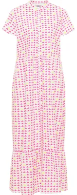 Image de Robe longue pour femmes SIDONA, motif floral sur toute la surface, référence 19323122-SI01, couleur rose, taille M