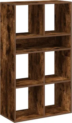 Obrázek produktu pro vidaXL Knihovna z kouřového dubu 66x31x112 cm Materiál na bázi dřeva