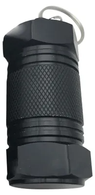 Produktbild von Tragbare Mini-Pillendose aus Aluminiumlegierung, Schlüsselanhänger, wasserdichte Medizinbehälter-Flasche (schwarz)