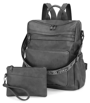 Image de Omgoods - Sac à dos convertible en cuir synthétique pour femmes