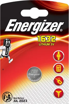 Image de Pile ENERGIZER CR1632 Lithium, paquet de 1