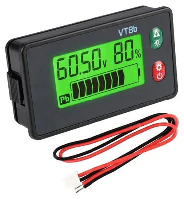 Batteriemonitor 8-120V LCD Voltmeter für Wohnmobil & Motorrad