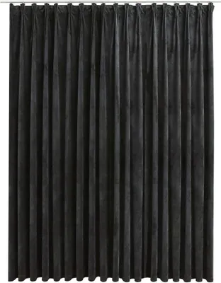 Image de vidaXL Rideau occultant avec crochets velours anthracite 290 x 245 cm