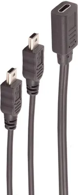 Produktbild von shiverpeaks BS13-20022 USB Kabel 0,3 m USB 2.0 USB C Mini-USB B Schwarz (BS13-20022)