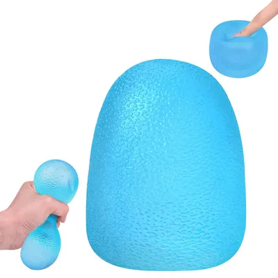 Produktbild von Langsamsinkender, weicher Stressball, niedlicher Knetball, extra fester Griff, sensorischer Stressball, lindert Angst und beruhigt, blau