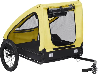 Obrázek produktu pro vidaXL Přívěs na kolo pro psy žlutý a černý