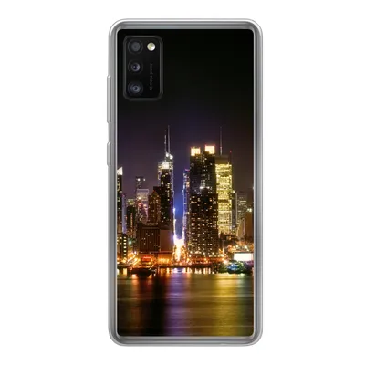 Produktbild von MuchoWow® Handyhülle Schutzhülle Hülle für Samsung Galaxy A41 New York - Skyline - Farben Silikon Softcase Handy Hülle - Mobiltelefon