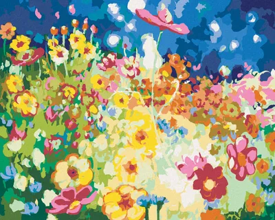 Zdjęcie produktu dla Zuty - Diamond Painting - COLOUR FLOWER FIELD, 40x50 cm, naciągnięte płótno na ramę