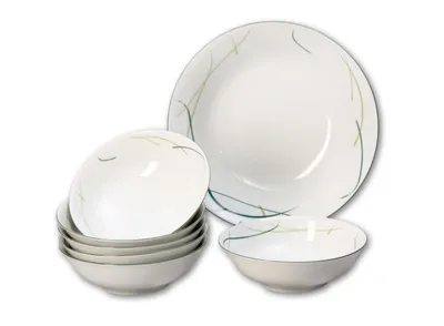 Obrázok produktu pre Český porcelán, kompótová súprava, Thun, Opal, tráva, 7 kusov