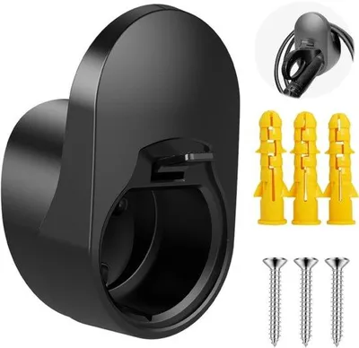Produktbild von Elektrische Auto Kabelhalter - Laadkabelhalter für EV - Universal für Type 2 Kabels - inkl. Montageset - schwarz