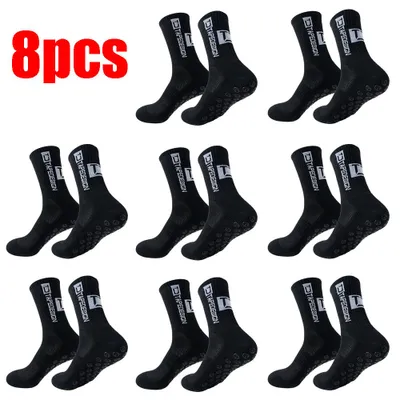 Produktbild von 8 Paar Fußballsocken,Sportsocken,Rutschfeste Sportstrümpfe,atmungsaktiv Uni Sportstrümpfe für Fußball‑Training Herren Damen, Gr:36-42