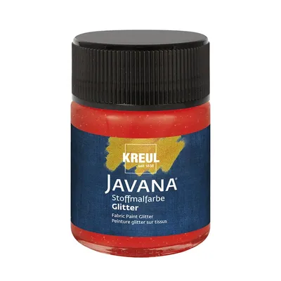 Produktbild von KREUL Javana Stoffmalfarbe Glitter 50 ml - Ruby Red