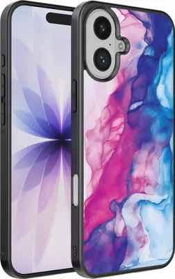 Produktbild von Fit für iPhone 17 Telefon Fall mit rosa blau Marmor Print - TPU Backcover Fall Rose blau Marmor Design - Smartphonica