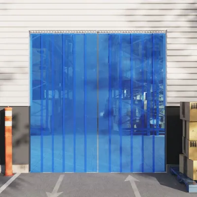Produktbild von The Living Store Türvorhang Blau 300x2,6 mm 25 m PVC