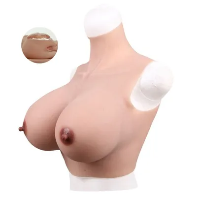 Imagen del producto de Estatuilla de silicona para busto, tamaño ajustable, copa D, 40 cm, color piel, fabricada en TPE