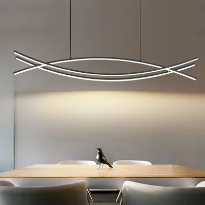 LED-Hängelampe 120 cm schwarz dimmbar höhenverstellbar