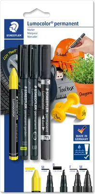 Produktbild von STAEDTLER Lumocolor Permanent-Marker-Set Blisterkarte 4er Set