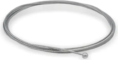 Produktbild von Drahtseil Ø 1,0 mm, 7x7 mit Kugelnippel Ø 4,0 mm, Stahl verzinkt | Länge 1500 mm