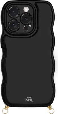 Produktbild von Glossy Wavy Cord Hülle Black  - Kompatibel mit iPhone 13 Pro Max