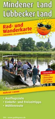 Obrázok produktu pre Krajina Minden – Krajina Lübbecke 1 : 60 000 Cyklistická a turistická mapa