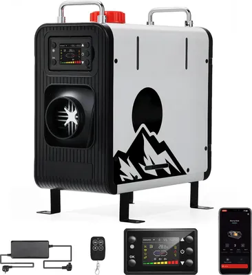 Obrázok produktu pre HcaloryHBS2 5KW-8KW dieselové parkovacie kúrenie 3,5L, automatický štart/stop, režim plateau 2500/5000m, bluetooth/diaľkové ovládanie/LCD ovládanie, 12V/24V/220-240V