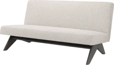 Produktbild von Casa Padrino Luxus Couch Naturfarben / Braun 152 x 81 x H. 75 cm - Wohnzimmer Sofa - Luxus Wohnzimmer Möbel
