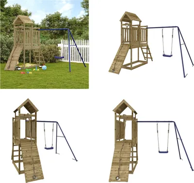 Produktbild von vidaXL Spielturm Imprägniertes Kiefernholz - Spielturm - Spieltürme - Kletterturm - Klettertürme