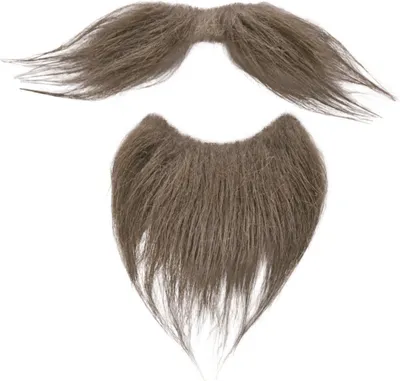 Produktbild von Brauner Bart & Schnurrbart Set