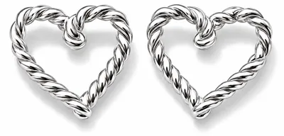 Produktbild von Ohrstecker Gedrehte Herzohrringe herz liebe Romantik Yehwang – Silberfarben