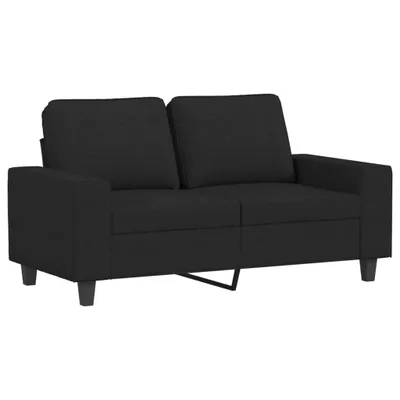 Produktbild von vidaXL 2-Sitzer-Sofa Schwarz 120 cm Stoff