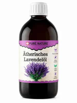 Image de Huile essentielle de lavande 1000 ml, huile essentielle 100% naturelle pour diffuseur, aromathérapie, massage, bain et cosmétiques faits maison | PURE CHEMICAL