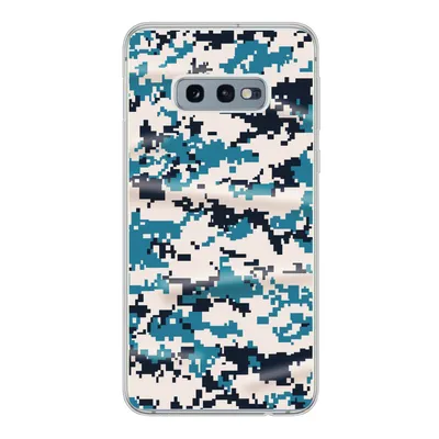 Produktbild von MuchoWow® Handyhülle Schutzhülle Hülle für Samsung Galaxy S10e Blaues und weißes Camouflage-Muster Silikon Softcase Handy Hülle - Handy