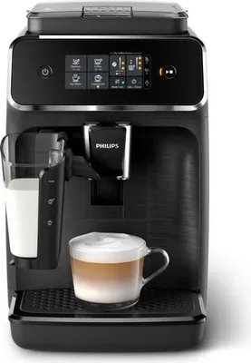Obrázek produktu pro Plně automatický kávovar PHILIPS EP2230/10, řada 2200 LatteGo, 4 recepty, keramický mlýnek, lesklá černá barva