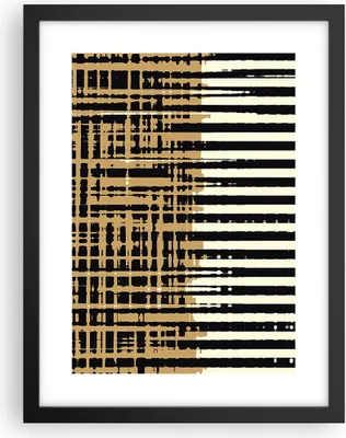 Produktbild von Gerahmtes Poster - Schwarzer Rahmen - Abstraktion Weiß Gürtel - 30x40 cm - Wand Bild - Wanddeko - Wandbilder - Kunstposter - Wandposter - Bilderrahmen - Bilder - Kunstdruck - P2BPA30x40-4857