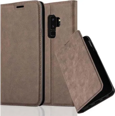 Image de Cadorabo Housse pour Samsung Galaxy S9 PLUS Housse de protection en marron Housse pour téléphone portable Etui Case Cover Fermeture magnétique