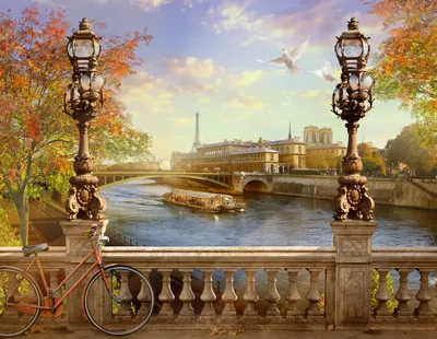 Produktbild von Papermoon VLIES Fototapete, Digitaldruck, Panorama von Paris (1059)