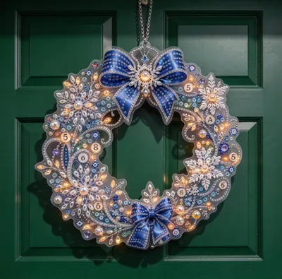 Produktbild von Diamond Painting Weihnachten mit LED,Wanddeko für Weihnachten Beleuchtete,Weihnachtsdeko Weihnachtsbeleuchtung(16)
