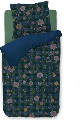 Produktbild von Pip Studio Bettwäsche-Garnitur Flores Felices Farbe Dark Blue Größe 155x220+80x80