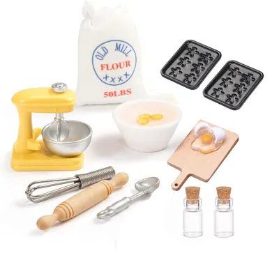 Miniatur-Zwergen-Backset, 12-tlg., für Zwergentür & Puppenhaus 1:12