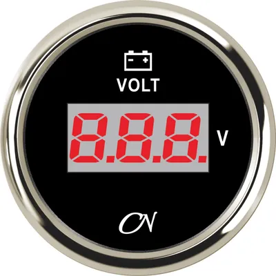 Obrázek produktu pro CN-Instrument Digital 57mm Ø Série: černá/chrom Voltmetr 12V