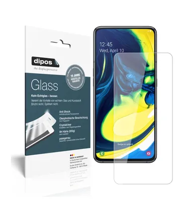 Produktbild von 1x Schutzfolie für Samsung Galaxy A80 - Anti-Shock 9H Folie dipos Glass Kunststoffglas