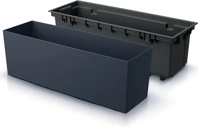 Zdjęcie produktu dla Skrzynia CORBI z wkładką antracyt 58 cm
