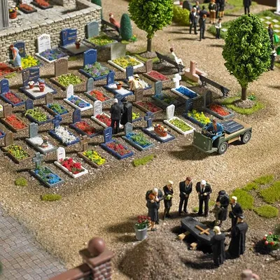 Produktbild von BUSCH JAEGER BU 1090 H0 Friedhof Bausatz