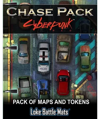 Image de Chase Pack Cyberpunk Pack Of Maps And Tokens - Accessoires pour jeux de rôle sur table